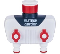 Распределитель 2-х канальный с переходником для отвода 3/4"и 1" HF 001 ELITECH Garden Арт. HF 001