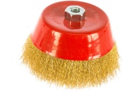 Корщетка-чашка 150мм, латунированная волнистая проволока, М14, для УШМ Elitech Арт. 1820.074200