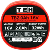 Аккумулятор TEH TB2.0Ah 16V 16В*2Ач Li-ion Арт. TB2.0Ah 16V