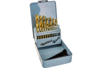 Набор сверел по метал. Thorvik HSS-TiN 1.0-10.0мм 19шт метал.кейс TDBS19