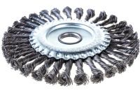 Корщетка-колесо 175мм, стальная витая проволока, посадка 22,2 мм Elitech Арт. 1820.073600