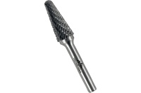 Бор-фреза по металлу 8 мм твердосплавная, коническая закругленная, тип L, Vertextools Арт. 3649-8