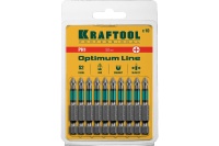 Набор бит KRAFTOOL PН1, 50 мм, Optimum Line, 10 шт Арт. 26122-1-50-10