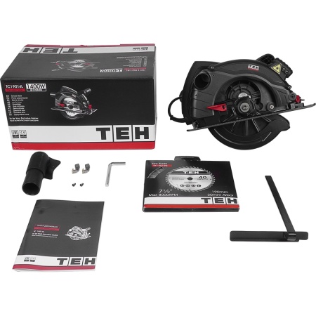Пила дисковая TEH TC19014L 1400Вт 190мм 65мм глубина пропила Арт. TC19014L