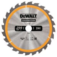 Диск пильный 250х30х24T DeWALT CONSTRUCT Арт. DT1956-QZ