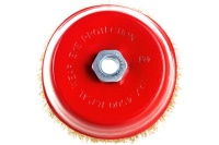 Корщетка-чашка 150мм, латунированная волнистая проволока, М14, для УШМ, FIT Арт. 39274