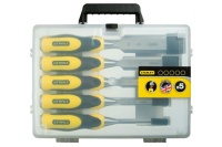 Набор стамесок 5 пред. 6-10-15-20-25мм Stanley DYNAGRIL кейс Арт. 2-16-888