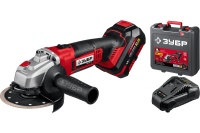 УШМ акк ЗУБР УШМ-18-125 18V*4Ah Li-Ion 125мм, 1 акк ЗУ Арт. УШМ-18-125-41