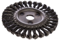 Корщетка-колесо 150мм, стальная витая проволока, посадка 22,2 мм, для УШМ FIT Арт. 39105