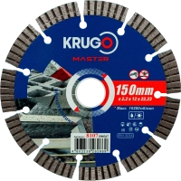 Диск алм KRUGO MASTER Турбо 150*22.2мм сегмент Арт. 81071500267