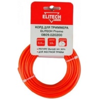 Леска для триммера ELITECH PROMO 3.0мм, 15м, квадрат, подвес Арт. 0809.020200