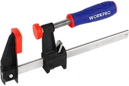 Струбцина тип F 150мм быстрорегулируемая WORKPRO Арт. WP232030