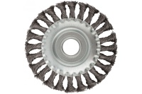 Корщетка-колесо 125мм, стальная витая проволока пучки, посадка 22,2 мм КУРС FIT Арт. 39030