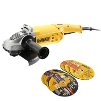 УШМ DeWalt DWE492SD10 230мм 2200Вт пл.пуск + 10 дисков Арт. DWE492SD10-RK