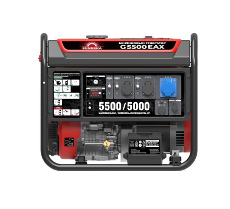 Генератор бенз SUNREKA G5500EAX 5/5,5кВт 220В эл.старт Арт. 211004