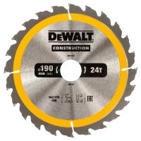Диск пильный 190x30мм 24T DeWALT CONSTRUCTION Арт. DT1944-QZ