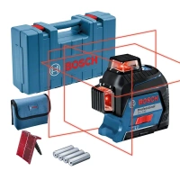 Нивелир лазерный BOSCH GLL 3-80 C 30/120м, 0,2мм/м, 3 луча, 360град, 1/4 и 5/8 акб и зу Арт. 0601063R02