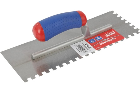 Гладилка штукатурная WORKPRO 305*115*0,7мм зубья 8*8мм Арт. WP323017