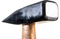 Молоток 200гр кованный деревянная ручка FIT