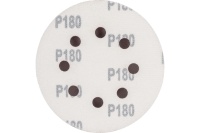 Круг шлифовальный FIT 125мм Р180 с отверст. липуч. 5шт/упак. Арт. 39788