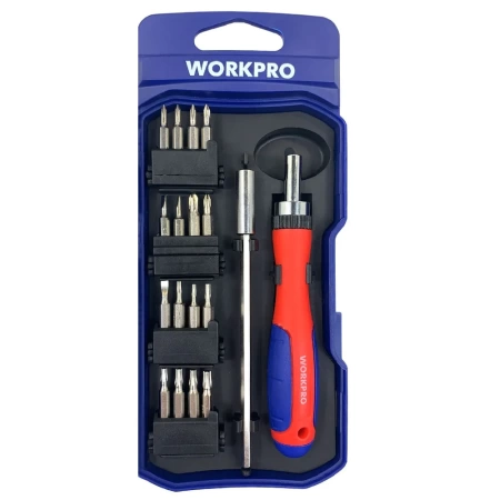Отвертка трещоточная набор из 18 предм. WORKPRO Арт. WP200516