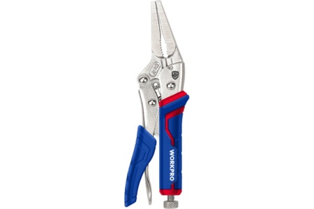 Клещи зажимные 165мм WORKPRO CR-V с удлиненным захватом Арт. WP231075