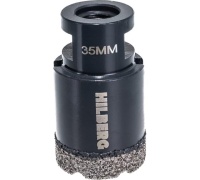 Коронка алмазная HILBERG 35 мм  M14 по керамограниту для УШМ (сухое сверление) Арт. HH635