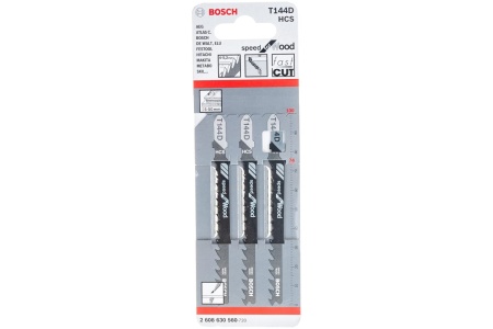 Пилки д/лоб по дер BOSCH T144D HCS 74х100мм 3шт/упак груб.пил Арт. 2608630560