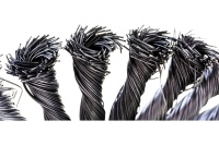 Корщетка-колесо 180мм, стальная витая проволока, посадка 22,2 мм, для УШМ FIT Арт. 39108