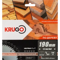Диск пильный 190х30х24Т KRUGO Арт. WA190024