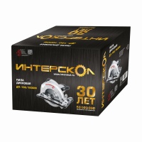 Пила дисковая Интерскол ДП-190/1600М 1600Вт 190мм 65мм глубина пропила плавный пуск акц30лет Арт. 97.1.1.30