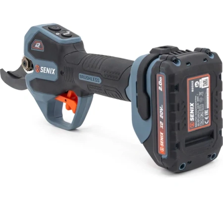 Секатор аккумуляторный SENIX GPSX2-M1-EU-0 20V*2Ач Li-Ion рез 38мм акк и ЗУ Арт. GPSX2-M1-EU