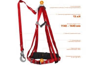 Пояс страховочный ЗУБР Урал ленточный строп с амортизатором Арт. 11583