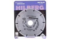 Диск алмазный Hilberg 125*22.2*2,0мм Hilberg Super Master сегментированный по металлу Арт. 510125