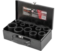 Набор 12-гранных головок ударных Forcekraft 3/4", 10 предметов FK-6108-9MPB(57472) Арт. FK-6108-9MPB