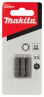 Бита HEX6.0 25мм Makita C-form 3шт/упак Арт. B-23721