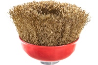 Корщетка-чашка 75мм, латунированная волнистая проволока, для УШМ, М14 FIT Арт. 39267