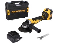 УШМ аккумуляторная PROFIPOWER DWDGA-18V 18V*4,0Ah Li-ion 125мм, 1 АКБ и ЗУ Арт. E0103