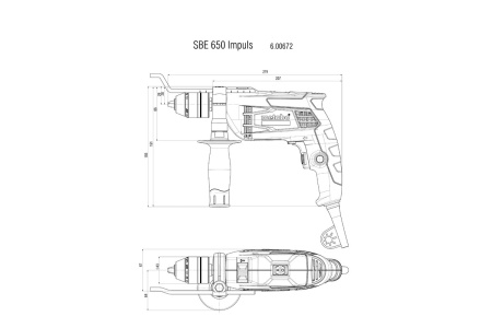 Дрель уд. Metabo SBE 650 Impuls 650Вт 13мм БЗП Арт. 600672000