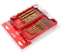 Набор сверел по металлу Milwaukee RedHEX HSS-Tin 19 ед. (1-10мм) Арт. 4932493866