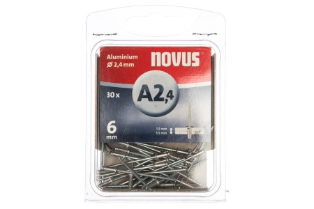 Заклепки 2,4х6мм NOVUS 30шт/уп Арт. 045-0019