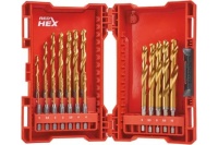 Сверла по металлу RedHEX™ HSS-TiN набор 19ед. (2-10мм)