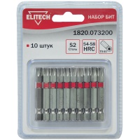 Бита TORX40 50мм Elitech 10шт/уп Арт. 1820.073200