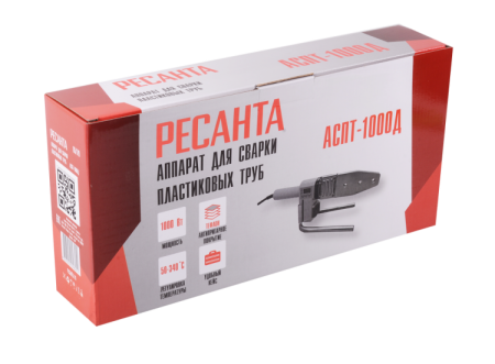 Аппарат для сварки п/т РЕСАНТА АСПТ-1000Д насадки 20-32мм 1.0кВт Арт. 65/179