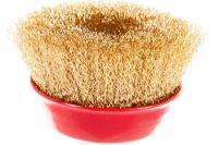 Корщетка-чашка 100мм, латунная волнистая проволока, М14, для УШМ, FIT Арт. 39270