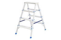 Стремянка 2-сторонняя СИБРТЕХ алюминиевая 4-х ступ Арт. 97924