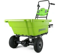 Садовая тележка самоходная Greenworks  40V, 106 л, с 1хАКБ 4 Ач c USB и ЗУ