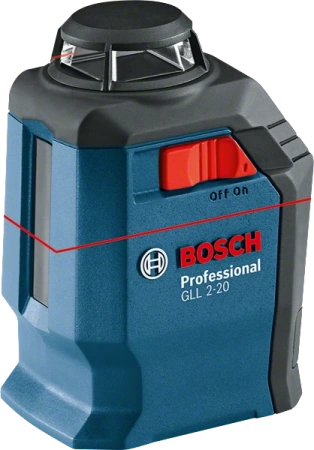 Нивелир лазерный BOSCH GLL 2-20 + крепление BM3 20м, 0,4мм/м, 2 луча, 360 град, 1/4 Арт. 0601063J00