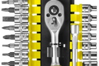 Набор головок с трещеткой 6 гран. 1/4" 28 предм. 4-13мм STAYER RSS 28S Арт. 27754-H28