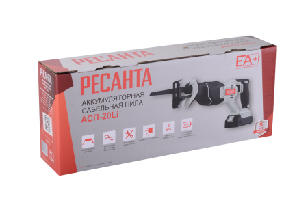 Сабельная пила аккумуляторная Ресанта АСП-20Li 75/25/2